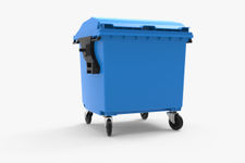 Contenedor de basura en polietileno de alta densidad 1,100 litros varios colores