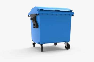 Contenedor de basura en polietileno de alta densidad 1,100 litros varios colores