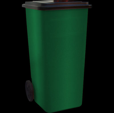 Contenedor de basura en polietileno de alta densidad 120 litros ligero colores