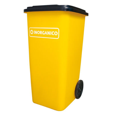 Contenedor de basura en polietileno de alta densidad 120 litros ligero colores - Foto 2