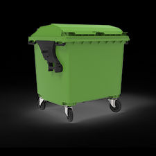 Contenedor de basura en polietileno de alta densidad 770 litros varios colores