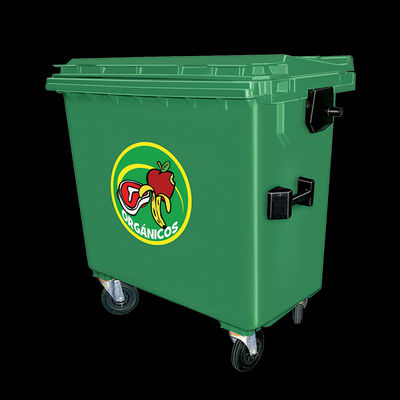 Contenedor de basura en polietileno de alta densidad 770 litros varios colores - Foto 3