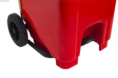 Contenedor industrial con pedal 120 Litros (Rojo) - Sistemas David - Foto 3