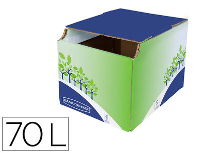 Contenedor papelera reciclaje fellowes sobremesa carton 100% reciclado montaje