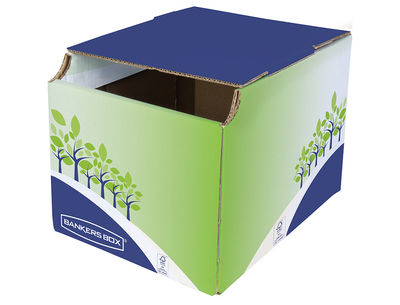Contenedor papelera reciclaje fellowes sobremesa carton 100% reciclado montaje - Foto 2
