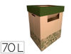 Contenedor papelera reciclaje liderpapel ecouse carton 100% reciclado y