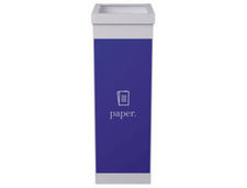 Contenedor papelera reciclaje paperflow con tapa poliestireno para papeles 60 l