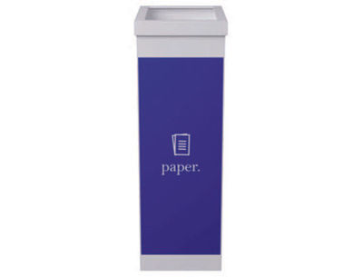 Contenedor papelera reciclaje paperflow con tapa poliestireno para papeles 60 l