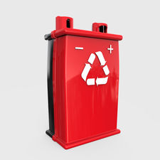 Contenedor para reciclaje de pilas de botón y alcalinas