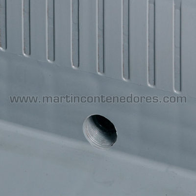 Contenedor plástico con tapón de desagüe 1200x1000x760/605 mm 3 patines - Foto 5