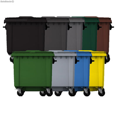 Contenedores de basura 1100L verde400