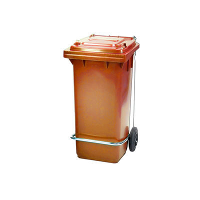 Contentores de lixo 120 L laranja com Pedal