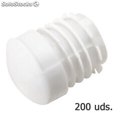 Contera Plastico Redonda Interior Blanca Para Tubo Exterior 20 mm. Bolsa 200
