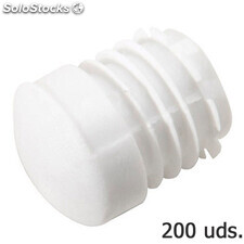 Contera Plastico Redonda Interior Blanca Para Tubo Exterior 22 mm. Bolsa 200