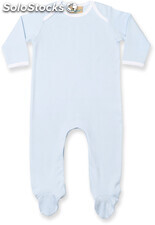 Contrast long sleeved sleep suit Pigiama neonato a contrasto maniche lunghe