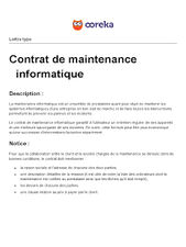 Contrat de maintenance informatique