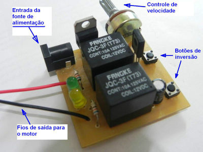 Controlador Motor, Inverte Sentido E Controla Velocidade 12V 1A