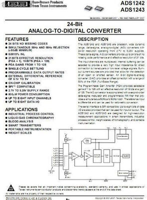 Conversor a/d ADS1242IPWT Texas Instruments . Imperdible lote 240unid - Foto 2
