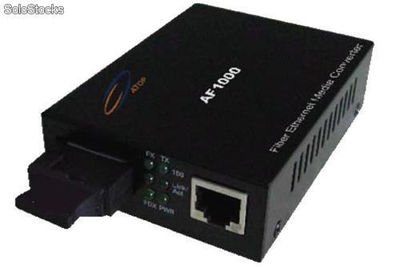 Conversor monomodo 10/100/1000 Mbps Conector SC