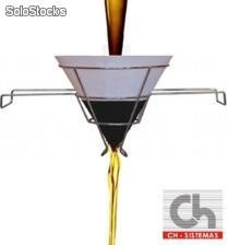Cooking oil filtration - Low Cost conical stand with filters