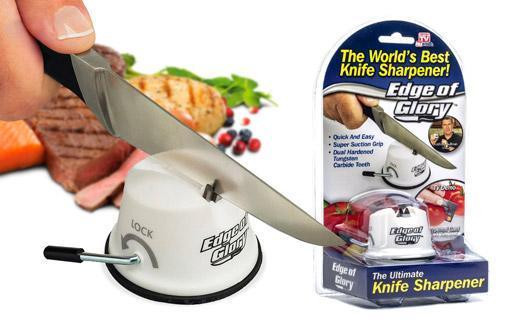 Afilador de cuchillos con base antideslizante de ventosa