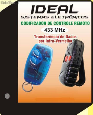 Copiador de controles remoto 433mhz code learning (Bateria)