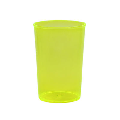 Copo plastico 350 ml amarelo neon translúcido