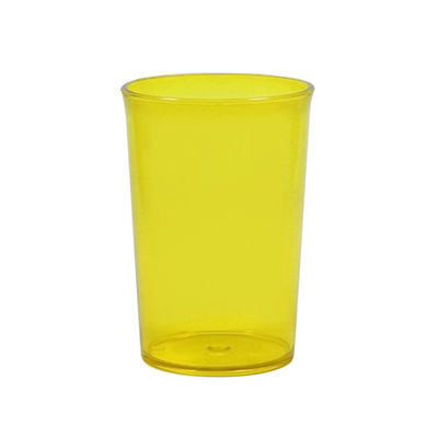 Copo plastico 350 ml amarelo translúcido