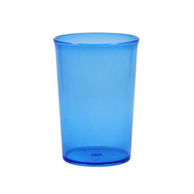 Copo plastico 350 ml azul neon translúcido