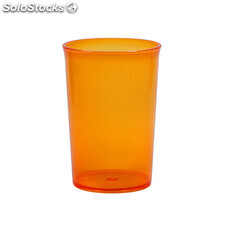 Copo plastico 350 ml laranja translúcido