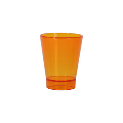 Copo plastico dose 60 ml laranja translúcido