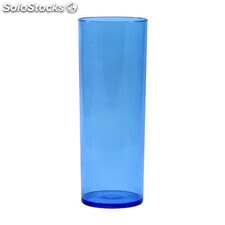 Copo plastico long drink 330 ml azul neon translúcido