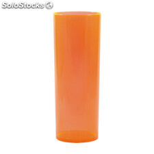 Copo plastico long drink 330 ml laranja neon translúcido