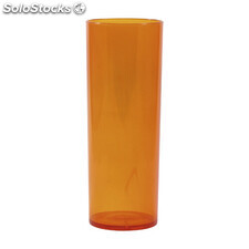 Copo plastico long drink 330 ml laranja translúcido