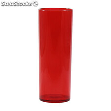 Copo plastico long drink 330 ml vermelho translúcido