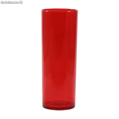 Copo plastico long drink 330 ml vermelho translúcido