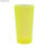 Copo plastico pixel 400 ml amarelo neon translúcido - 1
