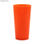Copo plastico pixel 400 ml laranja neon fechado - 1