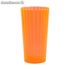 Copo plastico pixel 400 ml laranja neon translúcido