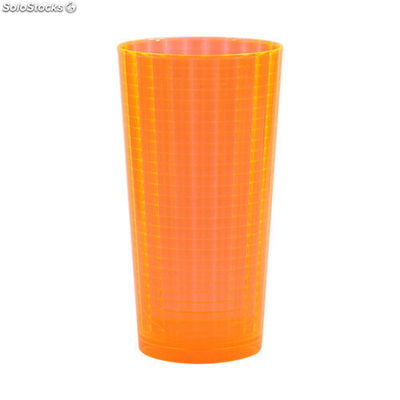 Copo plastico pixel 400 ml laranja neon translúcido