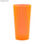 Copo plastico pixel 400 ml laranja neon translúcido - 1