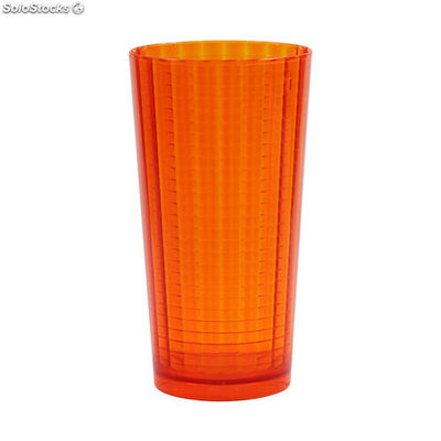 Copo plastico pixel 400 ml laranja translúcido