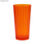 Copo plastico pixel 400 ml laranja translúcido - 1