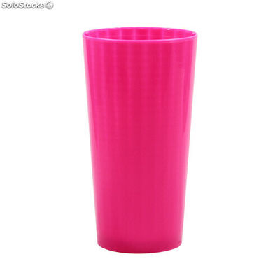 Copo plastico pixel 400 ml rosa neon fechado