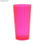 Copo plastico pixel 400 ml rosa neon translúcido - 1