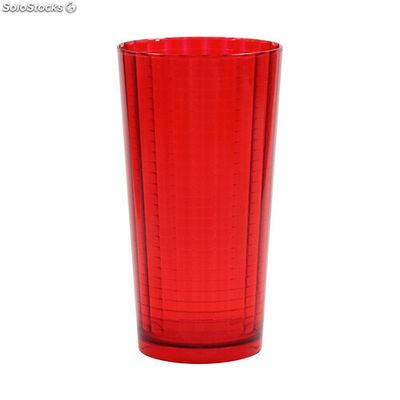 Copo plastico pixel 400 ml vermelho translúcido