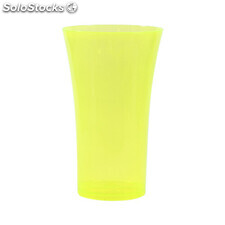 Copo plastico space 400 ml amarelo neon translúcido