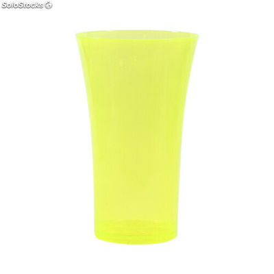 Copo plastico space 400 ml amarelo neon translúcido