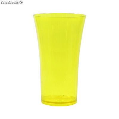 Copo plastico space 400 ml amarelo translúcido
