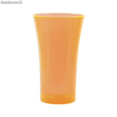 Copo plastico space 400 ml laranja neon translúcido